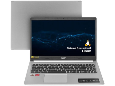 notebook-acer-aspire5-a515-45-r36l-amd-ryzen7-5700u-12gb-ram-amd-radeon-512gb-ssd-156-led-ips-full-hd-prata-teclado-numerico-independente-linux-gutta - Imagem