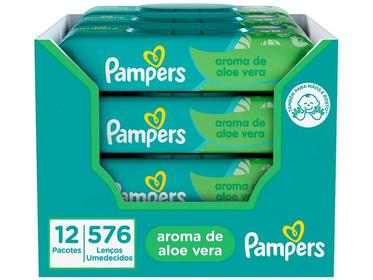 kit-lencos-umedecidos-para-limpeza-pampers-cuidado-de-bebe-576-unidades - Imagem