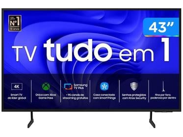 samsung-smart-tv-43-uhd-4k-43du7700-2024-processador-crystal-4k-gaming-hub-ai-energy-mode-controle-solarcell-alexa-built-in - Imagem