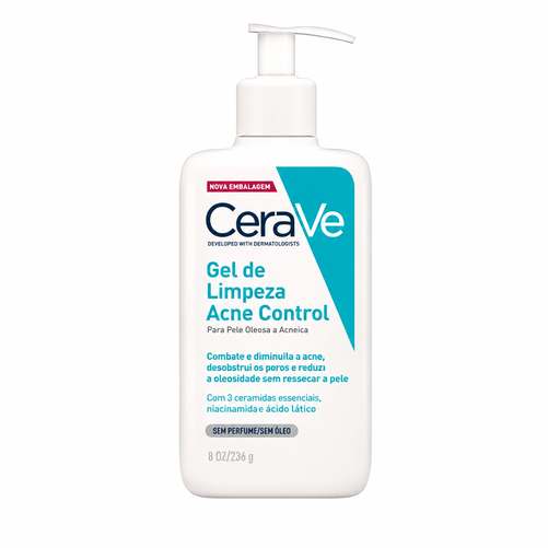 Gel De Limpeza Facial Antiacne Pele Oleosa, Aceta Control Cerave