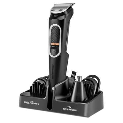 aparador-de-pelos-britania-bap21p-multigroom-7-em-1-sem-fio-preto-bivolt - Imagem
