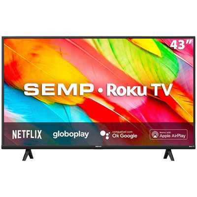 smart-tv-semp-led-43-polegadas-full-hd-wi-fi-hdmi-usb-roku-43r6500 - Imagem