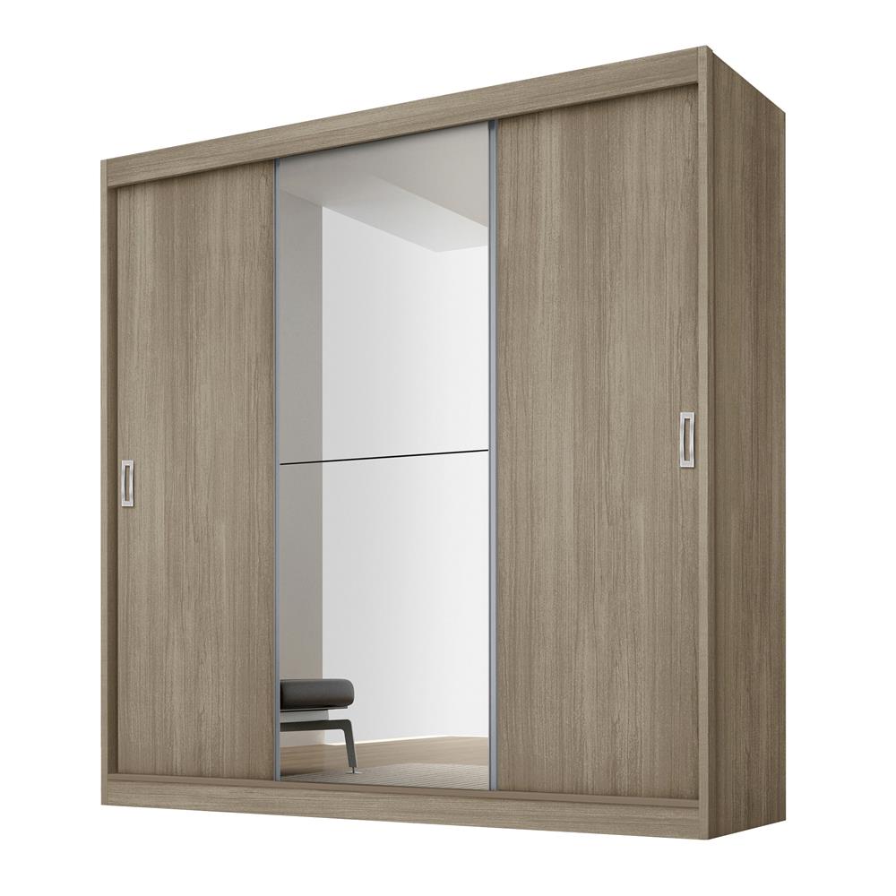 guarda-roupa-fama-florida-plus-com-3-portas-de-correr-4-gavetas-e-espelho - Imagem