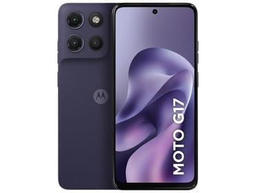 Smartphone Motorola Moto G17 4G - 256GB 12GB (4GB RAM + 8GB RAM Boost) camera 50MP Sony Lytia 600, tela FHD+ 60hz, bateria 5200 mAh - Roxo
