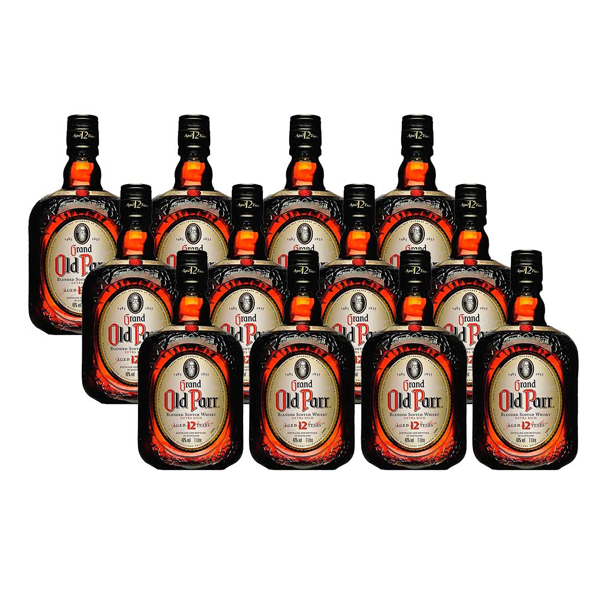 whisky-escoces-old-parr-12-anos-1litro-caixa-com-12-unidades - Imagem