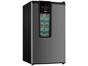 Consul Cervejeira Titanium CZD12MT 83L 127V Cinza Escuro com porta de vidro