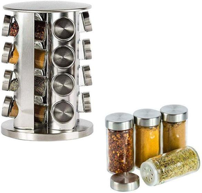 porta-tempero-condimento-giratorio-16-pecas-inox-cozinha-t77v - Imagem