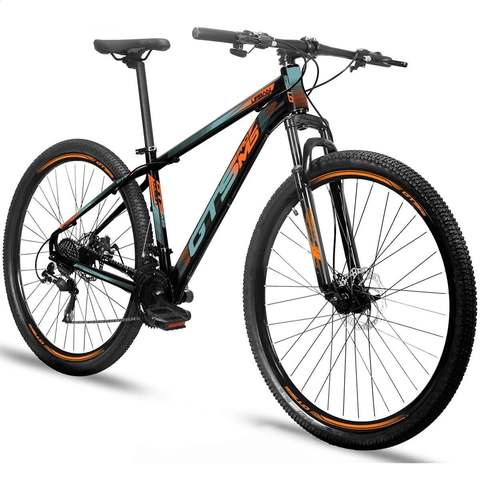 bicicleta-aro-29-gtsprom5-urban-cambio-shimano-freio-a-disco-21-marchas-pretocinza - Imagem