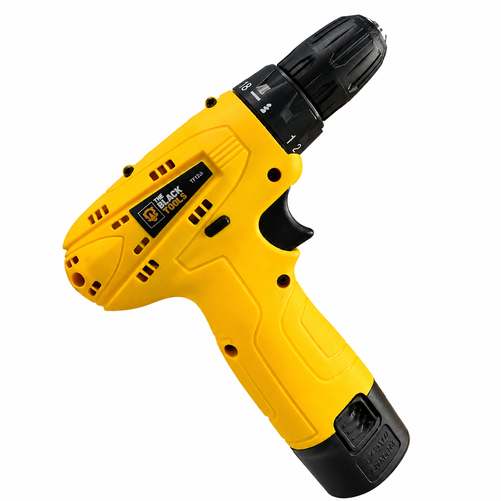 Parafusadeira Furadeira The Black Tools TB12A 3/8 a Bateria Cor Amarelo Frequência 60Hz