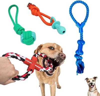 Imagem do produto 4 Brinquedo Pet Corda Mordedor Resistente Interativo Cachorro Forte na loja Amazon