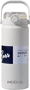 garrafa-termica-de-aco-inoxidavel-de-grande-capacidade-com-canudo-e-alca-1200ml-branco - Imagem
