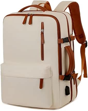 Mochila Grande para Notebook 15,6" Expansível e Impermeável | Mochila Executiva de Viagem Aprovada por Companhias Aéreas com Porta USB, Bolso para Líquidos, Mochila Escolar e de Trabalho