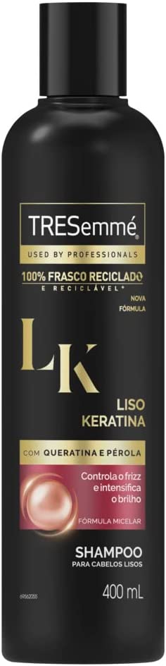 shampoo-tresemme-liso-keratina-400-ml-tresemme-branco - Imagem