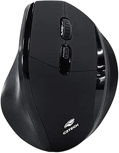 c3tech-mouse-sem-fio-preto-m-w120bk-formato-ergonomico-projetado-para-oferecer-conforto-com-6botoes-ate-1600dpi-ajustavel-wifi - Imagem