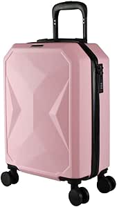 Mala De Bordo Pequena Para Viagem Em Abs Yins 21162 Cadeado Integrado Rodas Giro 360º Rosa
