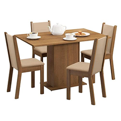 conjunto-sala-de-jantar-cintia-madesa-mesa-tampo-de-madeira-com-4-cadeiras-rusticcremahibiscos - Imagem