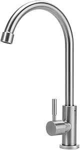 pingoocasa-torneira-para-cozinha-aco-inox-304-escovado-apore-prata - Imagem
