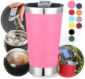 copo-termico-de-aco-inox-500ml-com-abridor-e-tampa-conserva-a-temperatura-de-bebidas-como-chopp-cerveja-refrigerante-e-cafe-rosa - Imagem