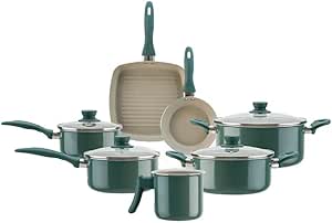 Jogo De Panelas Antiaderente Ceramic Life Easy 7 Peças Verde Jade - Brinox