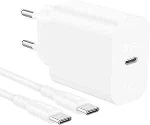 fonte-de-alimentacao-usb-c-20w-1hora-cabo-1-metro-branco - Imagem