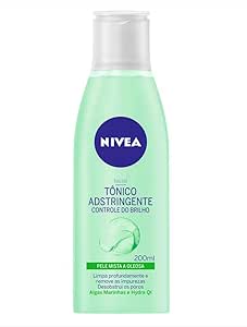 NIVEA Tônico Facial Controle do Brilho 200ml, Tonifica a Pele, Remove Impurezas, Reduz Oleosidade, Pele Mista e Oleosa