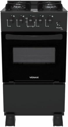 Fogão Venax Picasso Line 4 Bocas Mesa De Vidro Preto Bivolt