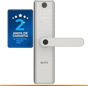Fechadura Digital De Embutir, Wi-fi Com Biometria, Elsys, Sax, Prata - Abertura Via Biometria, Senha Numérica, Aplicativo, Campainha