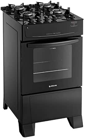 fogao-atlas-4-bocas-preto-monaco-top-glass-com-acendimento-automatico-bivolt - Imagem