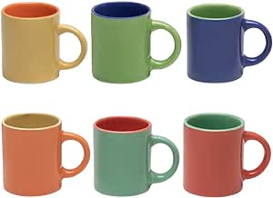 mimo-style-mini-canecas-black-para-cafe-com-6-pecas-multicolor-suas-cores-sao-vivas-e-alegres-material-de-ceramica-com-o-melhor-isolamento-termico-durabilidade-que-torna-o-produto-sustentavel - Imagem