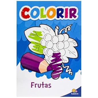 caderno-de-frutas-para-colorir-capa-dura-livro-de-colorir-1-setembro-2001 - Imagem