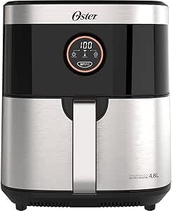 Fritadeira Sem Óleo 2 em 1 Black Inox 4,8L Oster -
