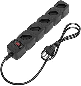 Protetor Eletrônico Filtro de Linha com 5 tomadas EPE 205 Preto Intelbras