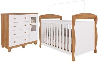 quarto-de-bebe-completo-berco-americano-marquesa-3-em-1-comoda-uli-4-gavetas-1-porta-100-mdf-moveis-peroba - Imagem