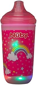nuby-copo-pisca-pisca-com-bico-rigido-300ml-rosa - Imagem