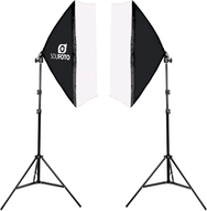 sou-foto-kit-softbox-duplo-profissional-para-iluminacao-fotografia-e-video-2x-softbox-50x70cm-e-2x-tripes-2-metros-modelo-duo - Imagem