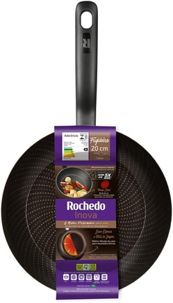 frigideira-rochedo-inova-20-cm-preto-com-detalhes-cobre - Imagem