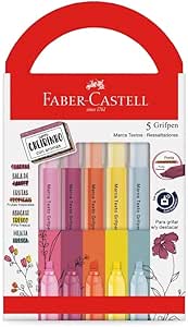 marca-texto-grifpen-com-cheirinho-faber-castell-revigora-energiza-6-es-c-5-cores-cada-mtes5rezf - Imagem