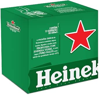 Cerveja Heineken Garrafa 600ml - 12 unid.