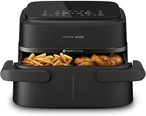 fritadeira-airfryer-serie-1000-duplo-cesto-71l-philips-walita-2450w-2-anos-de-garantia-220v-na15009 - Imagem