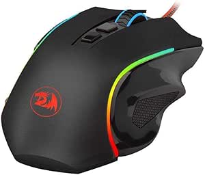 Redragon Mouse Gamer Griffin Preto Com Led Rgb - M607, Unico