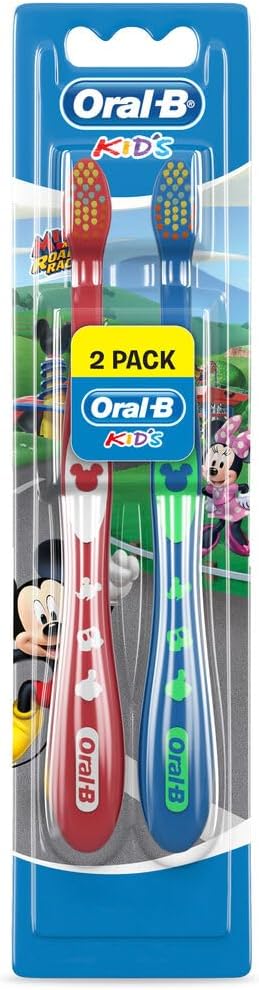 escova-dental-infantil-oral-b-mickey-2-unidades - Imagem