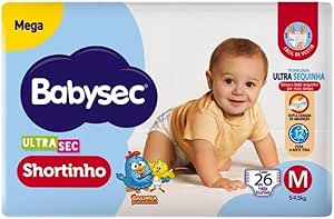 FRALDA BABYSEC ULTRA SHORTINHO MEGA M 6X26