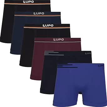 kit-6-cuecas-boxer-lupo-microfibra-poliamida-sem-costura-adulto-masculino - Imagem