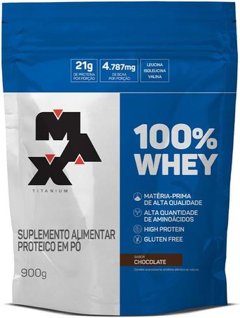 100-whey-900g-refil-chocolate-max-titanium-max-titanium - Imagem