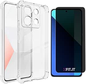 kit-capa-anti-quedas-para-xiaomi-redmi-note-13-4g-pelicula-5d-ceramica-privacidade-antispy - Imagem