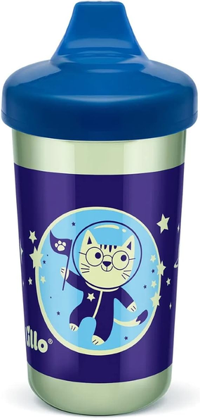 Lillo Copo Antivazamento Max Brilha No Escuro 320Ml - Azul