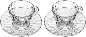lyor-conjunto-2-xicaras-para-cha-de-cristal-com-pires-radial-180ml - Imagem