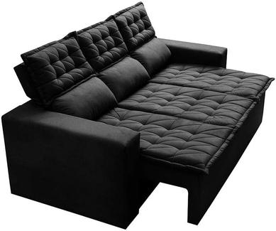 sofa-3-lugares-retratil-e-reclinavel-cama-inbox-slim-200m-velusoft-preto - Imagem