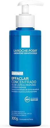 La Roche-posay Effaclar Gel De Limpeza Facial Antiacne Concentrado Com Ácido Salicílico, Zinco E Lha, Limpeza Profunda, Reduz Oleosidade E Desobstrui Os Poros, 300ml