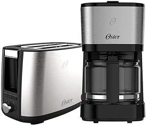 Kit Inox Cafeteira 0,75l E Torradeira Oster - 127v
